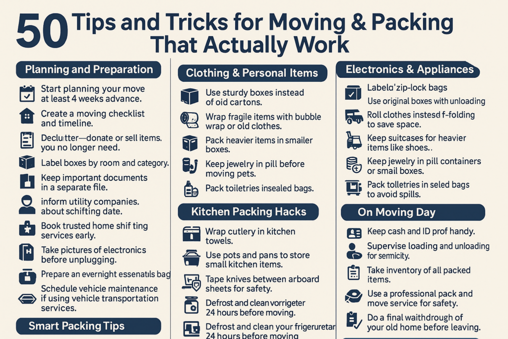 50 Tips and Tricks for Moving & Packing That Actually Work